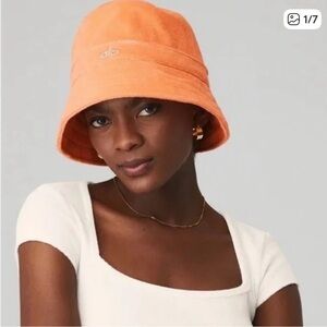 ALO Yoga Orange Terry Beachside Bucket Hat